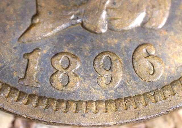 1896 Indian Head Penny DDO-001 Doubled Die Obverse showing doubling on LIBERTY in headband