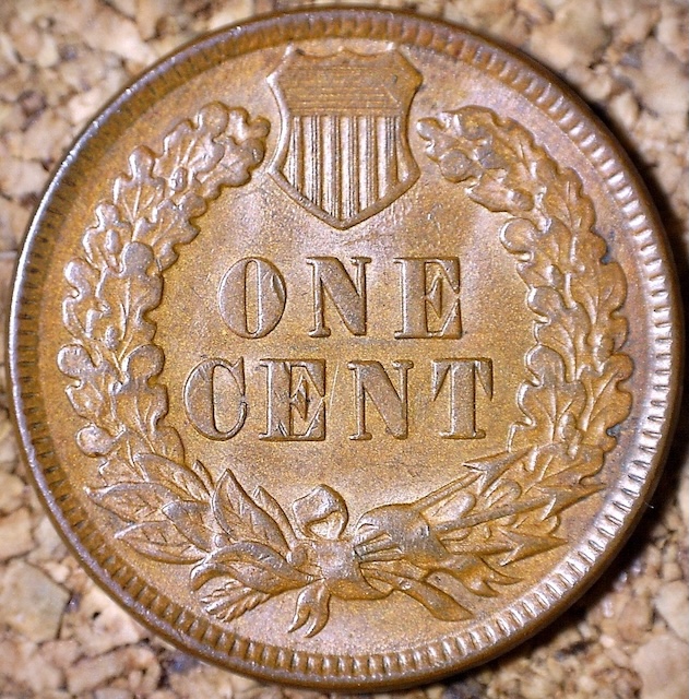 1896 Indian Head Penny Misplaced Date MPD showing extra digit impression in denticles below the primary date